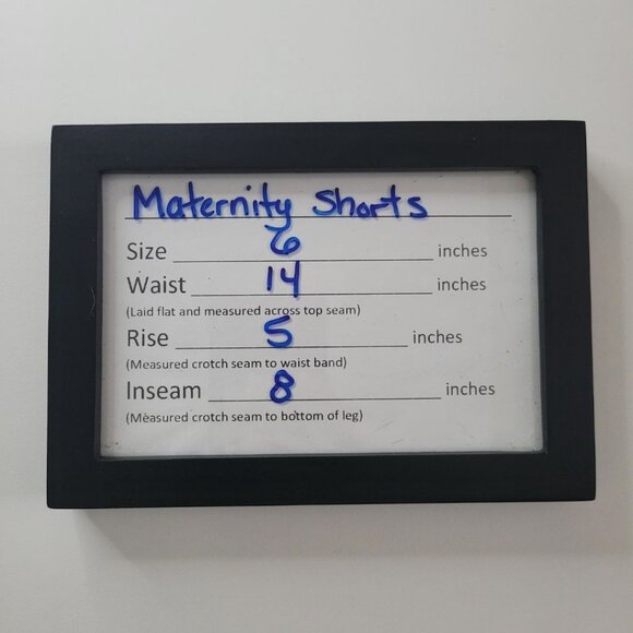 Old Navy Maternity Jean Shorts Distressed Denim‎ Stratch Belly Top Womens 6 - Picture 5 of 7